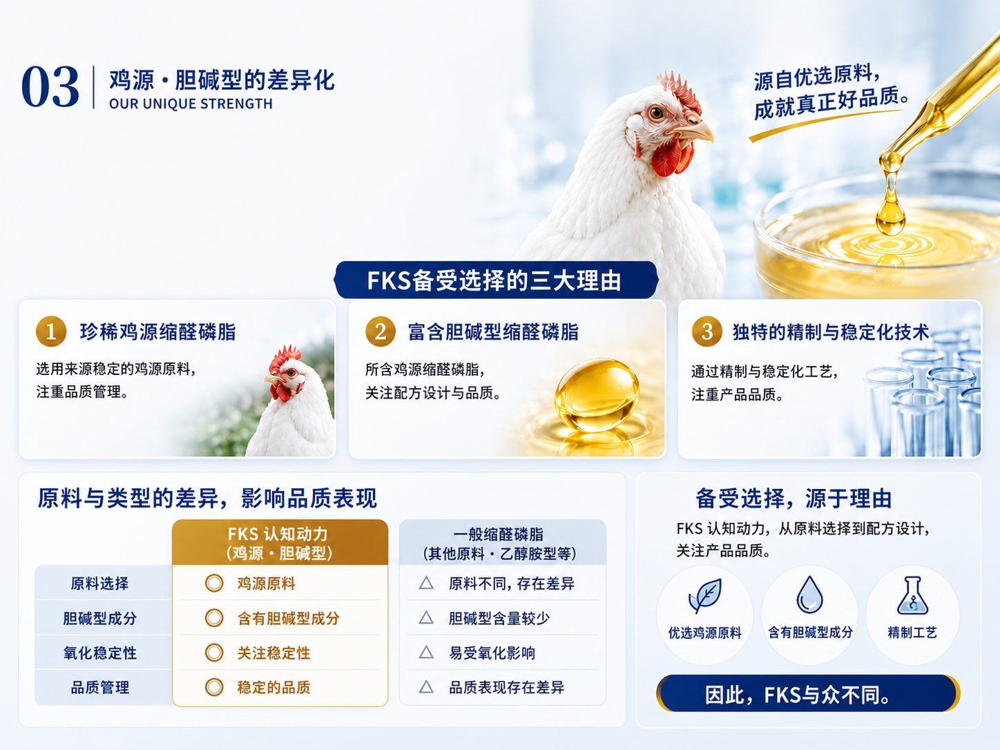 鸡由来胆碱型缩醛磷脂的产品特点